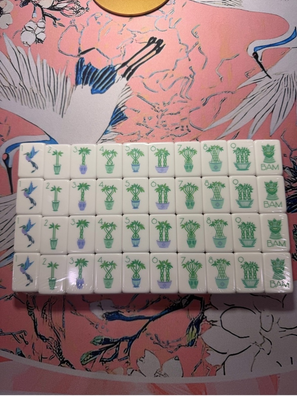 Lavender Lilac Purple and Pink Mahjong Tiles - Picture 4 of 8
